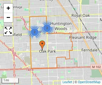 Area schools map